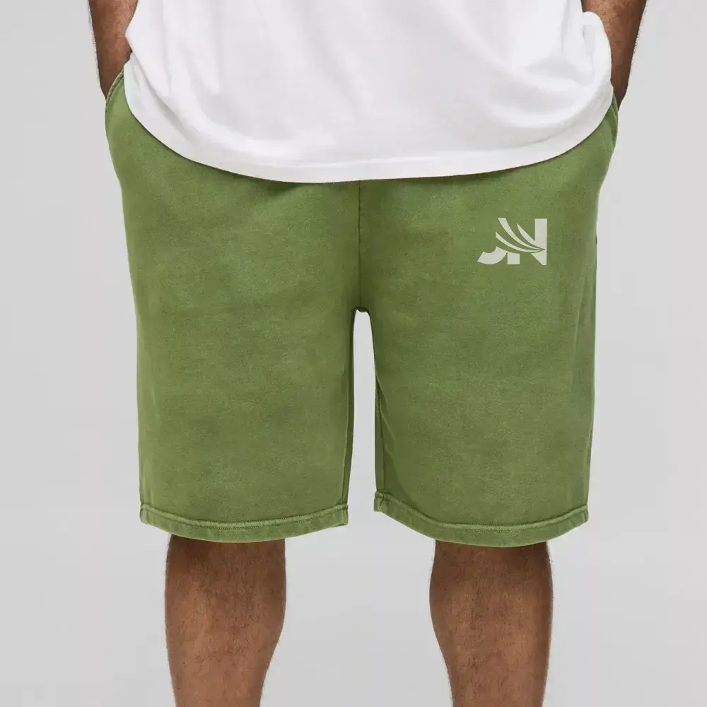 Plus Loose Fit Acid Wash Jersey Shorts